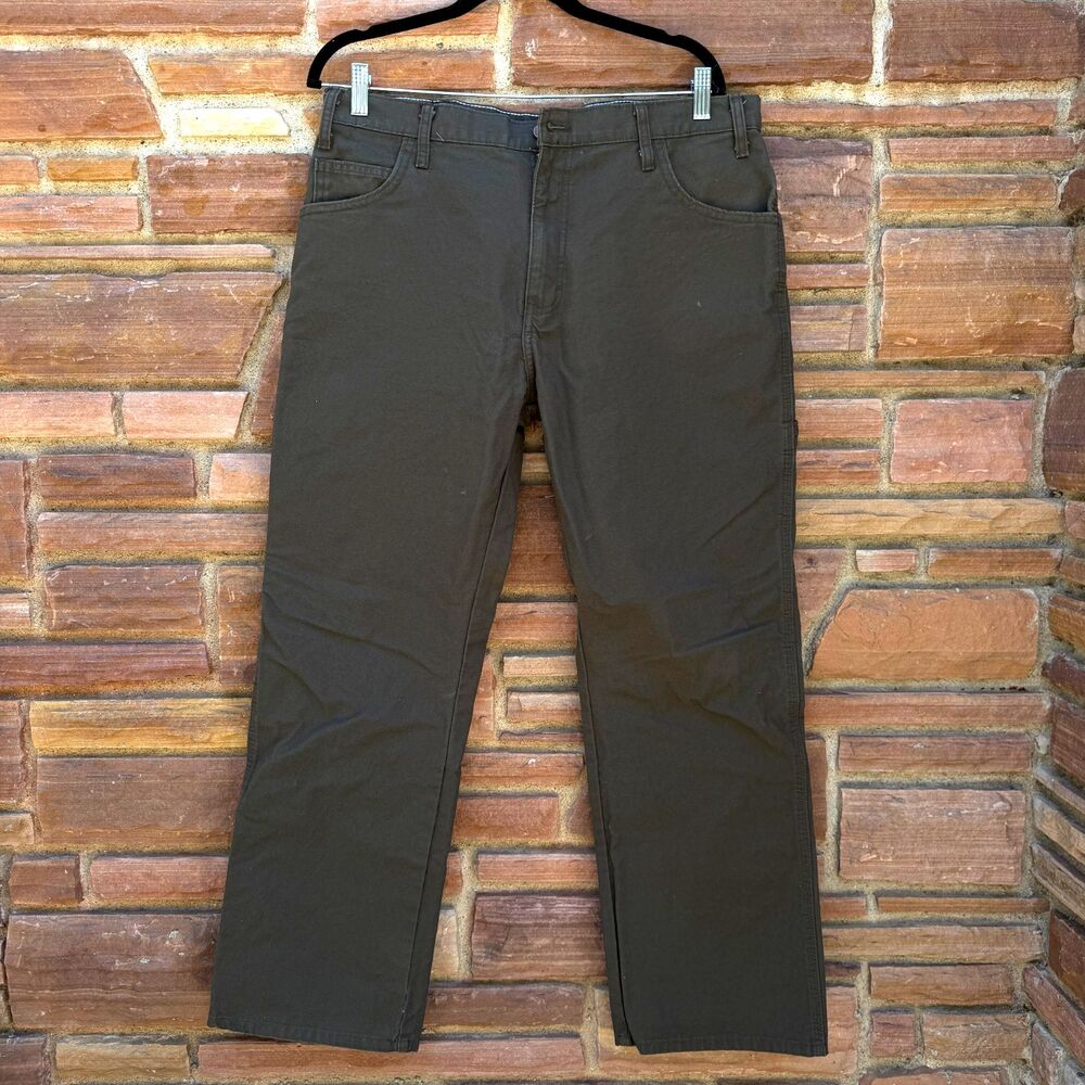 Vintage Dickies Canvas Carpenter Pants – Men's 34x30 – Brown – Relaxed Fit